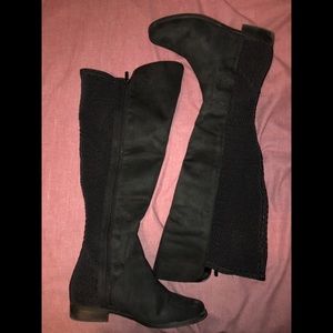 Over the knee flat boots
